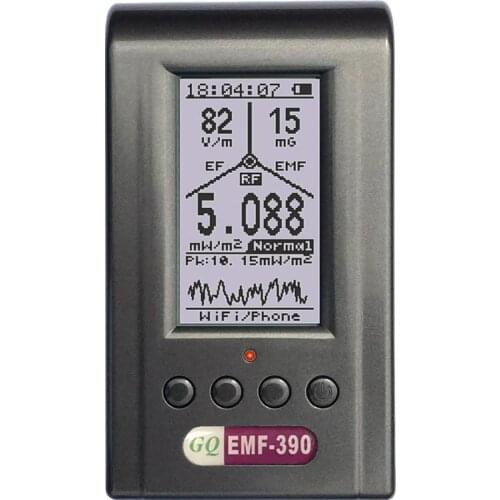 EMF Meter 390V2 Electromagnetic Radiation Detector 3-in-1 RF EMF390 Magnetic Field Electric Fiend Data Log