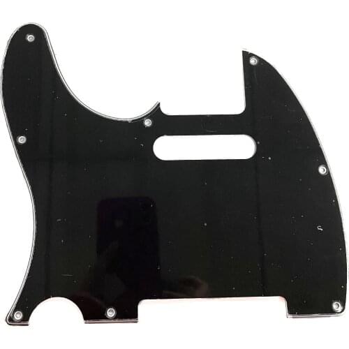 KAISH Lefty TL Single Coil Scratch Plate Pickguard Black Left Pickgurd
