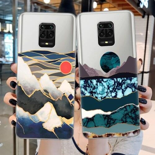 Oil painting Mountain Waves Phone Case For Coque Xiaomi Mi 10T Note 10 Lite Ultra Poco X3 NFC Redmi Note 9S 8 9 Pro 8T 9C Cover