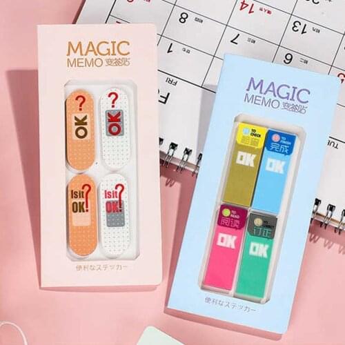 Kawaii Cute Memo Waterproof Tear-off Paper Sticky Note Bookmark Self-adhesive Sticker Paper Stationery Calendar D1C1