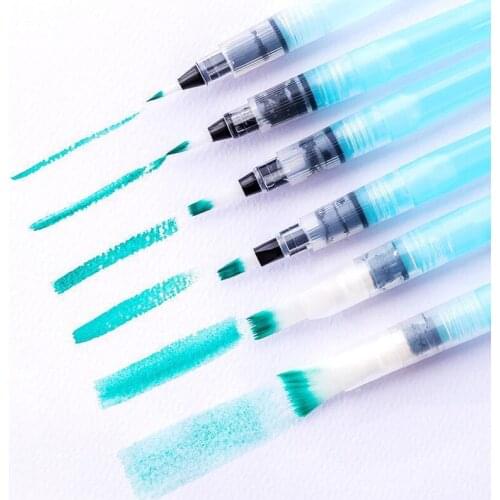1pcs/3pcs/6pcs Water Color Brush Refillable Pen Watercolor Color Drawing Art Supply Watercolor Brush