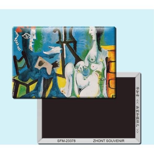Picasso paintings “Painter and model”,Souvenirs of gifts for friends Magnetic refrigerator 23378