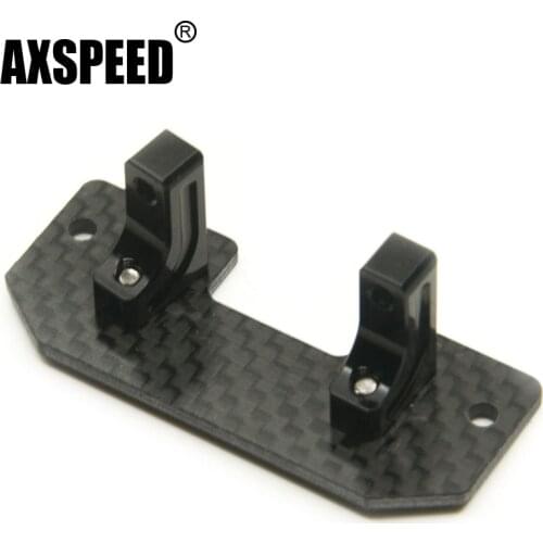 AXSPEED Metal Servo Mount Carbon Plate for Axial SCX10 1/10 RC Crawler Car Truck Replacement Parts Accessories