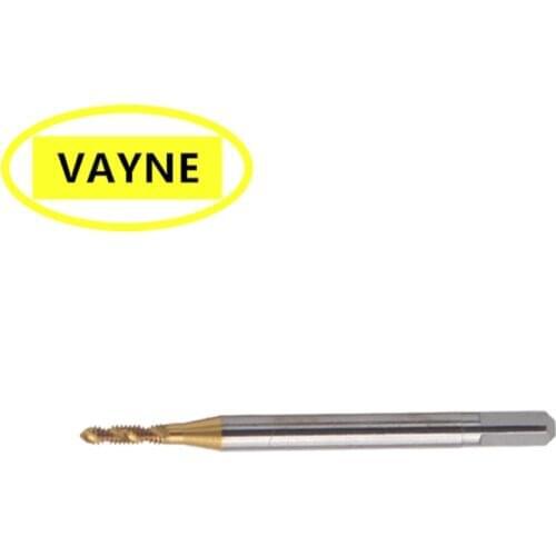 VAYNE HSSE Metric Spiral Fluted Taps with Tin Coated M2/M2.3*0.4 and machine used Fine Thread screw Chip tap M2/M2.3*0.25