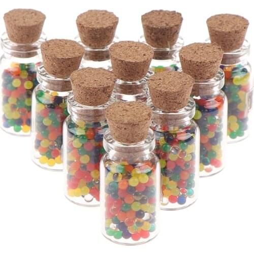 10Pcs 1/12 Dollhouse Miniature Accessories Mini Resin Candy Jar Simulation Candy Bottle Model Furniture Toy for Doll House Decor