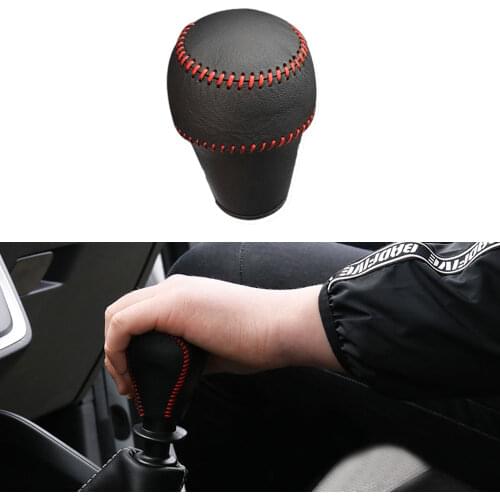 Muchkey Leather Gear Knob Stick Covers AT For Audi Q2L 2018 A3 2014 2015 2016 2017 2018 Non-slip Automatic Shifter