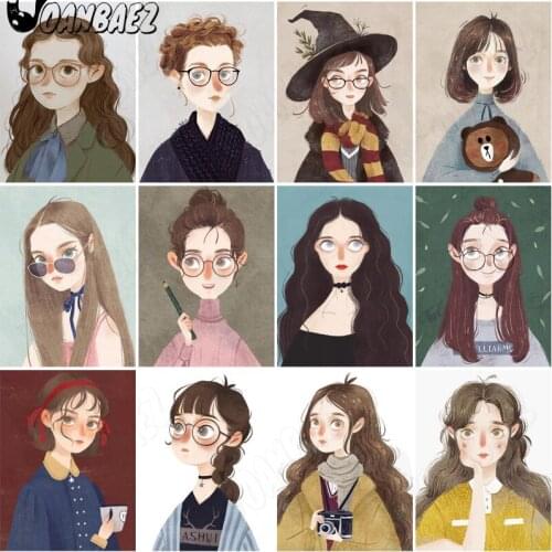 Cartoon Girl Diamond Painting 5D Diy Anime Cross Stitch Embroidery Mosaic Kit Mosaic Craft Gift Design Home Decoration