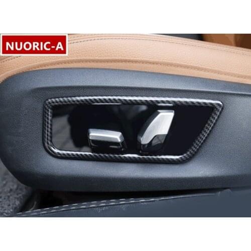 Car Styling Seat Adjustment Frame Decoration Cover Trim For BMW 5 Series G30 G38 2018-2019 Automotive Interior Accessories