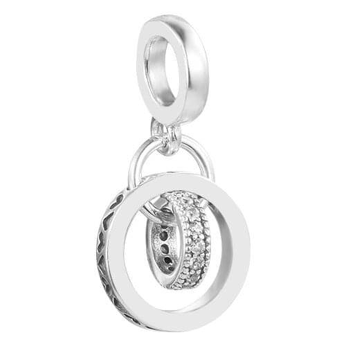 2021 Circles Dangle Charm 100% 925 Sterling Silver Jewelry For Women Beads For Jewelry Fits Necklace Bracelets