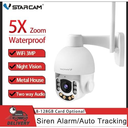 Vstarcam Speed Dome WIFI IP Camera 1080P 3MP Outdoor 5X Zoom Wireless Camera 6pcs LedTwo Way Audio CCTV Surveillance Waterproof