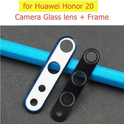 For Huawei Honor 20 Back Camera Glass Lens Frame Main Rear Camera Lens with Frame for Huawei Honor 20 Repair Spare Parts
