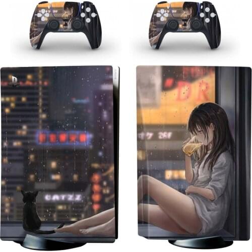 Girl Style PS5 Disc Edition Skin Sticker for Playstation 5 Console & 2 Controllers Decal Vinyl Protective Skins Style 1