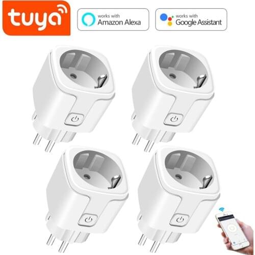 Tuya Smart Life App WIFI Wireless Remote Smart Socket Adapter Voice Control EU US Plug Outlet Power Work with Alexa Google Home
