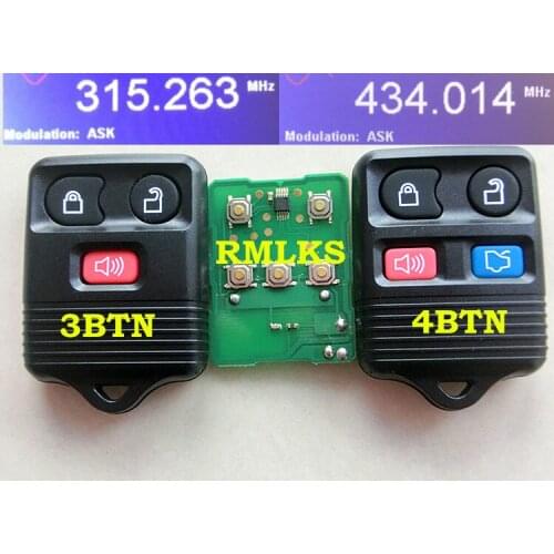 RMLKS Entry Replace Remote Keyless 315MHz 433MHz Fit For Mercury 3 4 BTN Car Key 1998-2011 CWTWB1U212 CWTWB1U331 CWTWB1U345