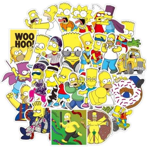 50pcs/pack Funny Comedy Cartoon Characters Stickers For Notebook Motorcycle Skateboard Computer Mobile Phone Cartoon Toy