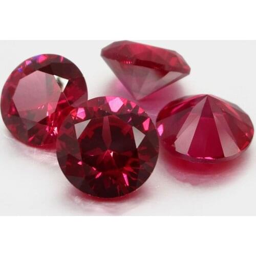500pcs/Bag Round Shape Artificial Ruby 5# Corundum 1mm-3mm Loose Gem Stone Wuzhou Factory Gemstone