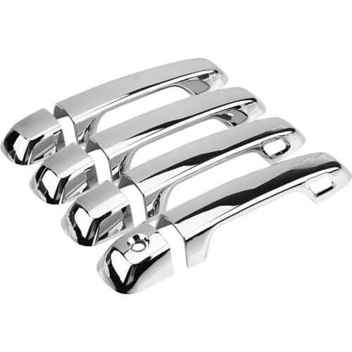 8 pcs ABS Car Chromium Electroplating Door Handle Cover Trim for Toyota Land Cruiser Prado 10-18 Door Handle Cover