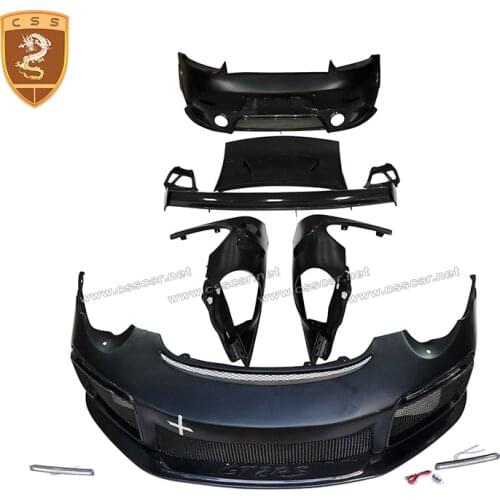 Porsche-997 modified 991 GT2RS Style Front Rear Bumper Fender Air Vents Rear Wings trunk spoilers Fiberglass Auto Body Kit 00056