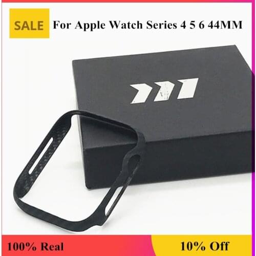 For Apple Watch Series 4 44MM 100% Real Pure Carbon Fiber Case Ultra-thin Anti-Fall Hard Cover For Iwatch Series 5 6 SE 40 44mm