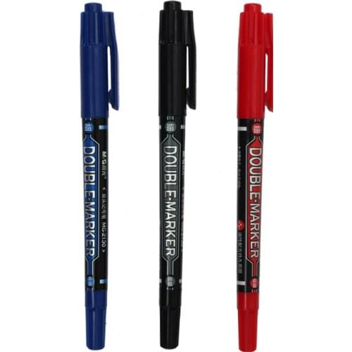 Double-Headed Mark Art Painting Sketch Hook Line Calligraphy Quick-Drying Logistics Express Signature Pen Student School Office