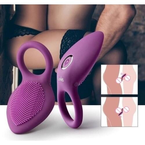 Penis Ring Vibrating Clitoris Stimulator G Spot Sex Toys for Couple Vibro Delay Lick Vagina Orgasm Lock Fine sleeve vibrator