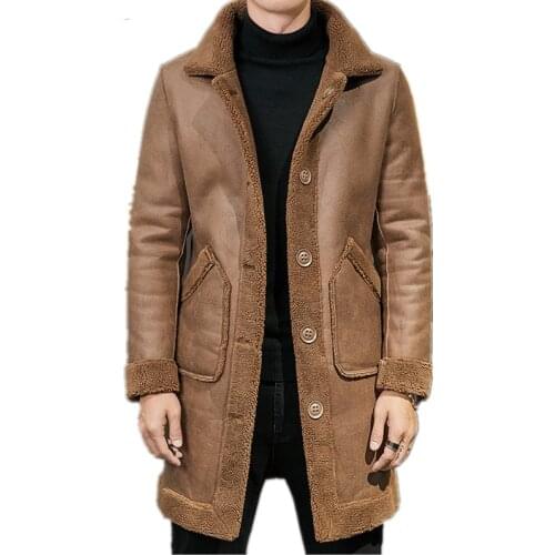 GELITAYIN Mens Sheepskin Jackets