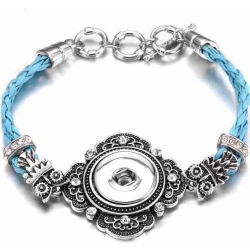 Crystal Rhinestones 154 heart Snap Button Bracelet&Bangles Charms Metal Jewelry For Women Fit 18mm Snap Button Gift