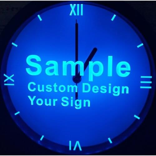 Custom Design Your Own App Rgb 5050 Led Neon Light Signs Wall Clock