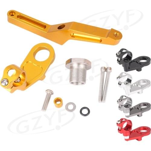 CNC Steering Damper Stabilizer Bracket Mounting Holder For Kawasaki Ninja ZX6R 2009 2010 2011 2012 2013 2014 2015 2016 Anodized