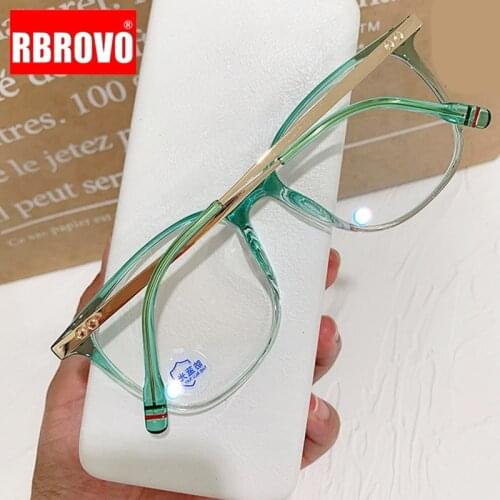 RBROVO Square Retro Glasses Frame Women Brand Designer Glasses Women Anti-blue Light Eyeglasses Mirror Lentes De Lectura Hombre