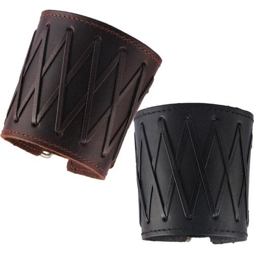 Fashion Steampunk Gauntlet Cuff Wide Arm Bracers Biker Wrist Protector Wristband Costume Accessories