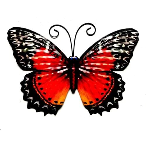 Metal Butterfly Wall Decor Outdoor Indoor Art Sculpture Hanging Decor Wrought Iron Butterfly Wall Hanging Courtyard thrifty