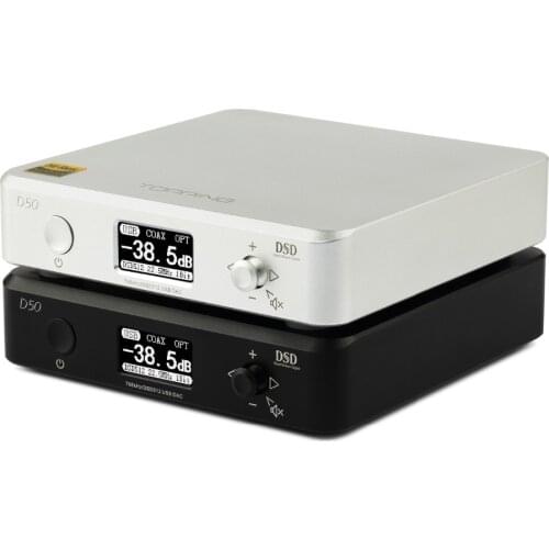 NEW TOPPING D50 / D50S MINI HIFI AUDIO Decoding ES9038Q2M *2 USB DAC XMOS XU208 DSD512 32Bit / 768Khz OPA1612 USB/OPT/COAX input