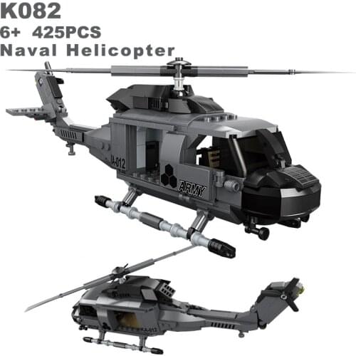 425 pcs Airplane Naval Helicopter Model Building Blocks Set Childrens Toys For Birthday Gift Boys Bricks 6+ year old K082