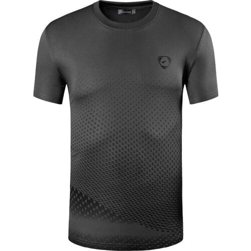 Jeansian Mens Sport Tee Shirt Tshirt T-shirts Tops Running Gym Fitness Workout Football Short Sleeve Dry Fit LSL225 DarkGray