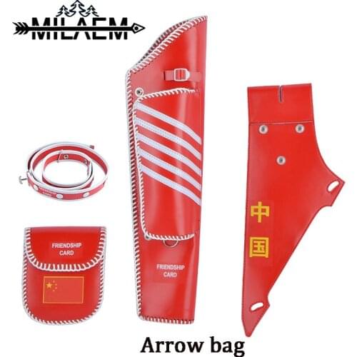 1 Set Archery Arrow Quiver for Shooting Disassembled Hand-made Leather Front Arrow Bag Outdoor Bow and Arrow Hunting Accessorie