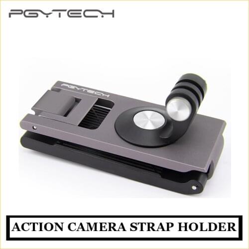 Original PGYTECH For DJI OMSO Pocket Action Camera Strap Holder Rotatable Mount For Gopro Hero 789 Handheld Gimbal