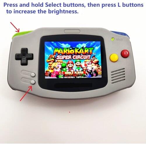 Professionally refurbished For Game Boy For GBA Console With iPS Backlight Backlit LCD Mod Console - Grey