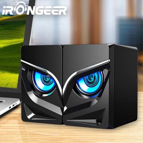 USB Wired Computer Speakers LED PC Speaker Horns for Laptop Desktop Phone Audio Multimedia Loudspeaker Gaming Music Box Hifi