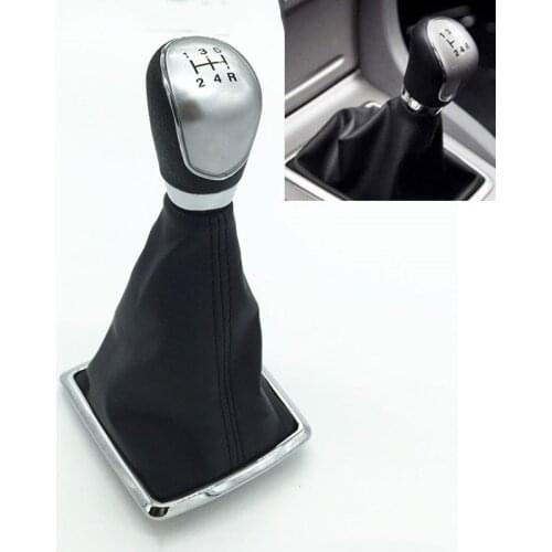 Manual Gears 1 2 3 4 5 R Speed Gear Shift Knob With PU Leather Gaiter Boot For Ford Focus 2005 2006 2007 2008 2010 2011 2012