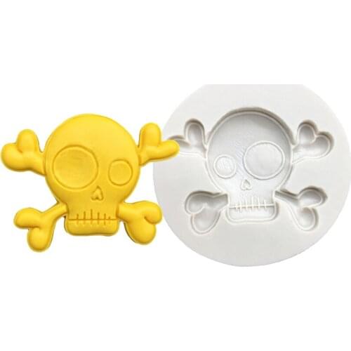 Skull Halloween Silicone Sugarcraft Mold Resin Tools Cupcake Baking Mould Fondant Cake Decorating Tools