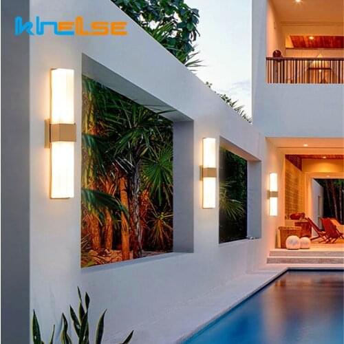 Modern 7W/14W Led Wall Lamp Outdoor Waterproof IP65 Glass Lampshade Sconce Balcony Garden Porch Home Decor Wall Lights Luminaire