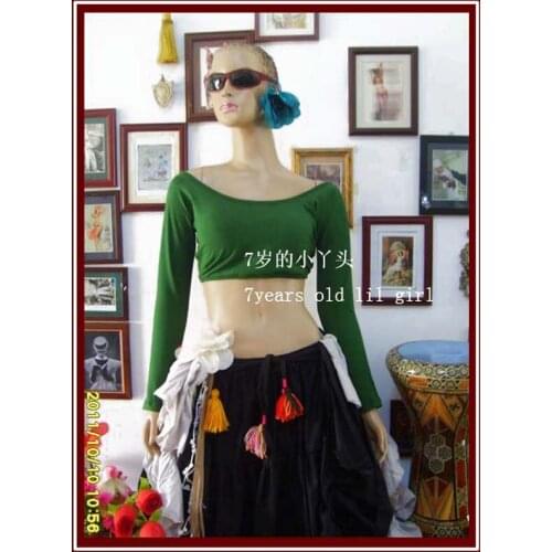 Lycra cotton Belly dance long sleeve top Tribal top belly dance costume AS30- 35