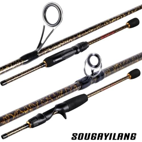 Sougayilang Spinning Casting Fishing Rod New Arrived Protable 1.8M 2.1M 2.4M Carbon Fiber Fishing Pole