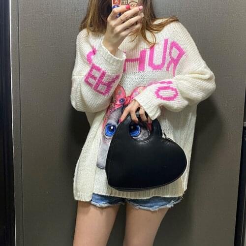 Heart Shaped Fashion Shoulder Bags for Women Brand Designer Trendy Ladies Handbags Small Sling Party Clutch Weekender Hollow New