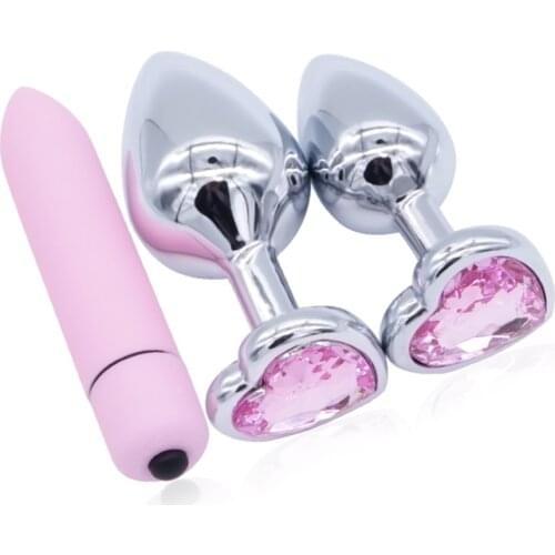 Vagina Balls Anal Beads Crystal Jewelry Heart Stainless Steel Butt Plug Dildo Bullet Vibrator Anal Plug Sex Toys anal butt plug