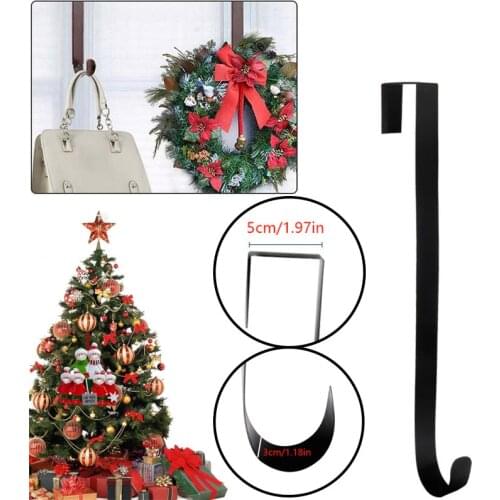 Wreath Hanger, Premium Over The Door 15 Inch Metal Wreath Hanger Wreath Holder Wreath Hook for Christmas Decoration Large