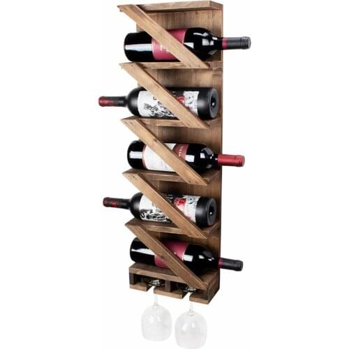 Handmade Wine Rack Solid Wood Wine Rack Goblet Rack Wall Rack