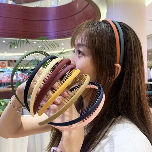 Fashion Hair Band Woman Headband Colorful Solid Color Non-slip Bezel Girls Hair Hoop Hairband Hair Accessories Women Hair Bands