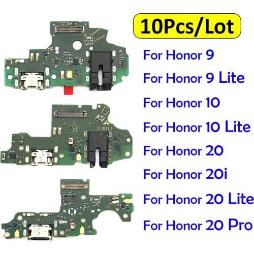 10Pcs/Lot, Charger Board For Huawei Honor 8 9 Lite 8X 10 20 Pro 20i USB Port Connector Dock Charging Board Flex Cable